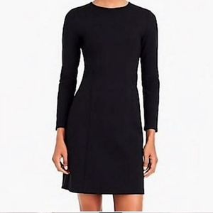 J. CREW Long-sleeve Ponte Black Dress